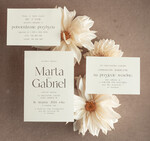 Zaproszenia ślubne Proste i Nowoczesne  minimalistyczne zaproszenia ślubne, proste zaproszenia na ślub i wesele, delikatne zaproszenia slubne, zaproszenia ślubne w kolorze ecru, proste wzory zaproszeń3