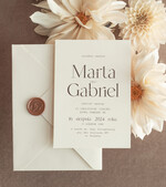 Zaproszenia ślubne Proste i Nowoczesne  minimalistyczne zaproszenia ślubne, proste zaproszenia na ślub i wesele, delikatne zaproszenia slubne, zaproszenia ślubne w kolorze ecru, proste wzory zaproszeń4