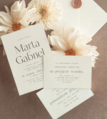 Zaproszenia ślubne Proste i Nowoczesne  minimalistyczne zaproszenia ślubne, proste zaproszenia na ślub i wesele, delikatne zaproszenia slubne, zaproszenia ślubne w kolorze ecru, proste wzory zaproszeń0