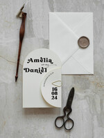 Zaproszenia ślubne Proste i Nowoczesne  zaproszenia ślubne z ozdobnym spinaczem, minimalistyczne zaproszenia na ślub w kształcie serca, delikatne zaproszenia slubne proste wzory zaproszeń ślubnych2