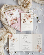 Zaproszenia ślubne Proste i Nowoczesne  Eleganckie zaproszenia na ślub i weselne, delikatne zaproszenie ślubne ze złotym serduszkiem, proste zaproszenia na ślub, delikatne zaproszenia ślubne0