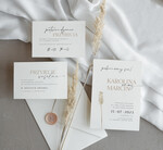 Zaproszenia ślubne Proste i Nowoczesne  proste zaproszenia slubne, minimalistyczne zaproszenia na ślub z grafiką, delikatne zaproszenia ślubne, proste wzory zaproszeń ślubnych0