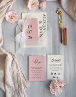 Zaproszenia ślubne Proste i Nowoczesne  eleganckie zaproszenia na ślub, nowoczesne zaproszenia ślubne z jedwabną wstążką, nowoczesne zaproszenia na ślub i wesele0