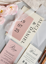 Zaproszenia ślubne Proste i Nowoczesne  eleganckie zaproszenia na ślub, nowoczesne zaproszenia ślubne z jedwabną wstążką, nowoczesne zaproszenia na ślub i wesele3