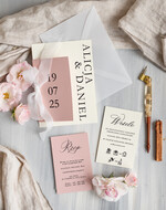 Zaproszenia ślubne Proste i Nowoczesne  eleganckie zaproszenia na ślub, nowoczesne zaproszenia ślubne z jedwabną wstążką, nowoczesne zaproszenia na ślub i wesele7