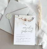 Zaproszenia ślubne Proste i Nowoczesne  eleganckie minimalistyczne zaproszenia ślubne w kolorze białym, proste zaproszenia na ślub i wesele, delikatne zaproszenia slubne, zaproszenia na slub z kwiatami1