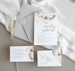 Zaproszenia ślubne Proste i Nowoczesne  eleganckie minimalistyczne zaproszenia ślubne w kolorze białym, proste zaproszenia na ślub i wesele, delikatne zaproszenia slubne, zaproszenia na slub z kwiatami0