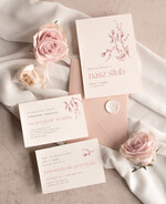 Zaproszenia ślubne Proste i Nowoczesne  rustykalne zaproszenia slubne, eleganckie zaproszenia na ślub pudrowy róż, delikatne zaproszenia ślubne, rustykalne zaproszenia na ślub3