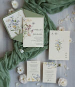 Zaproszenia ślubne Proste i Nowoczesne  kwiatowe Delikatne Zaproszenia Ślubne, Rustykalne Zaproszenie Na Ślub, Zaproszenia Slubne z kwiatową grafiką, Eleganckie Zaproszenia Na Ślub0