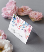 Winietki Nowoczesne prosta forma  ręcznie robione winietki ślubne wizytówki dla gości weselnych, delikatne winietki na stoły weselne, ślubne winietki piękna dekoracja stołów ślubnych 0