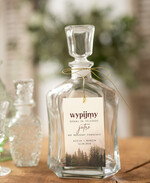 Zawieszki na butelki Nowoczesne prosta forma  nowoczesne zawieszki ślubne, rustykalne zawieszki na alkohol z dowolną treścią, ozdobna zawieszka na wódkę weselną, etykieta na butelki0