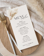 Menu Nowoczesne prosta forma  eleganckie menu na stoły weselne, karta dań na wesele, proste menu weselne w kolorze ecru, karta dań weselnych, menu weselne, plan podawania posiłków1
