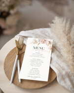 Menu Nowoczesne prosta forma  Menu weselne dekoracje stołów weselnych, karta dań na weselu, karta drinków, menu dowolna treść 2