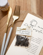 Menu Nowoczesne prosta forma  eleganckie menu weselne, nowoczesne i proste menu, karta dań weselnych menu weselne plan podawania posiłków, menu dopasowane do zaproszeń3