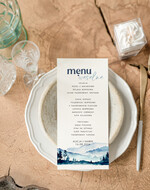 Menu Nowoczesne prosta forma  eleganckie menu na stoły weselne, karta dań na wesele, proste menu weselne w kolorze ecru, karta dań weselnych, menu weselne, plan podawania posiłków1