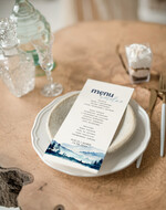 Menu Nowoczesne prosta forma  eleganckie menu na stoły weselne, karta dań na wesele, proste menu weselne w kolorze ecru, karta dań weselnych, menu weselne, plan podawania posiłków2