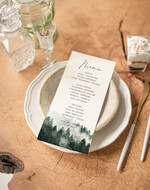 Menu Nowoczesne prosta forma  eleganckie menu na stoły weselne, karta dań na wesele, proste menu weselne w kolorze ecru, karta dań weselnych, menu weselne, plan podawania posiłków2