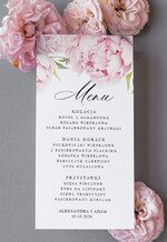 Menu Nowoczesne prosta forma  eleganckie menu na stoły weselne, karta dań na wesele, proste menu weselne w kolorze ecru, karta dań weselnych, menu weselne, plan podawania posiłków na weselu1