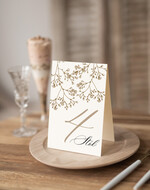 Numery na stół Nowoczesne prosta forma  Eleganckie numerki na stół weselny, numeracja stołów weselnych, proste i delikatne numerki na stoły weselne, dekoracja stołu weselnego 0