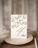 Numery na stół Nowoczesne prosta forma  Eleganckie numerki na stół weselny, numeracja stołów weselnych, proste i delikatne numerki na stoły weselne, dekoracja stołu weselnego 1