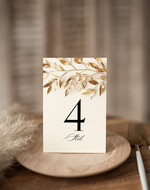Numery na stół Nowoczesne prosta forma  numerki na stół weselny z kwiatami, numeracja stołów weselnych, proste i delikatne numerki na stoły weselne, dekoracja stołu weselnego 1