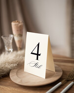 Numery na stół Nowoczesne prosta forma  Eleganckie numerki na stół weselny, numeracja stołów weselnych, proste i delikatne numerki na stoły weselne, dekoracja stołu weselnego 1
