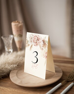 Numery na stół Nowoczesne prosta forma  Eleganckie numerki na stół weselny, numeracja stołów weselnych, proste i delikatne numerki na stoły weselne, dekoracja stołu weselnego 2
