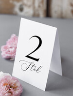 Numery na stół Nowoczesne prosta forma  Eleganckie numerki na stół weselny, numeracja stołów weselnych, proste i delikatne numerki na stoły weselne, dekoracja stołu weselnego 1