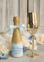 Prezenty dla Panny Młodej  zestawy z koszulką na noc poślubną Prezent na wieczór Panieński - komplet na noc poslubną box prezentowy z podwiązką coś niebieskiego 5