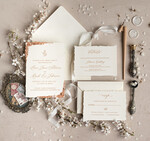 Zaproszenia ślubne Wydzierane Brzegi darte zaproszenia slubne z jedwabną wstążką, wyjątkowe zaproszenia ślubne z wydzieranymi krawędziami, eleganckie darte karty zaproszeń ślubnych 3