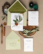 Zaproszenia ślubne Wydzierane Brzegi zaproszenia ślubne z oliwką, oliwkowe zaproszenia slubne, zaproszenia ślubne z gałązką oliwki, darte zaproszenia na ślub, zaproszenia ślubne ze złotkiem 0