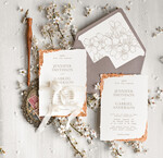 Zaproszenia ślubne Wydzierane Brzegi Darte zaproszenia ślubne z płatkami złota, delikatne zaproszenia na ślub ze złotem, zaproszenie glamour z jedwabną wstążką złote zaproszenia na ślub2