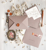 Zaproszenia ślubne Wydzierane Brzegi Darte zaproszenia ślubne z płatkami złota, delikatne zaproszenia na ślub ze złotem, zaproszenie glamour z jedwabną wstążką złote zaproszenia na ślub5