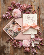 Zaproszenia ślubne Wydzierane Brzegi darte zaproszenia ślubne, eleganckie wydzierane zaproszenia na ślub, wydzierane zaproszenia slubne ze wstążką 4