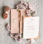 Zaproszenia ślubne Wydzierane Brzegi Wydzierane zaproszenia ślubne z płatkami złota, delikatne zaproszenia na ślub ze złotem, darte zaproszenie z płatkami złota, złote zaproszenia na ślub5