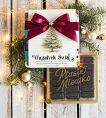 Prezenty oferta dla Firm CZEKOLADA/ pralinki/ bomboniery czekoladki ptasie mleczko bombonierka na prezent świąteczny z logo,  Drobne prezenty dla firm świąteczne czekoladki z życzeniami, Bombonierka świąteczna z życzeniami, drobne upominki na święta dla pracowników, świąteczne gadżety  kontrahentów0