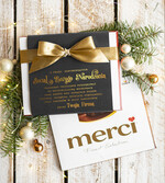 Prezenty oferta dla Firm CZEKOLADA/ pralinki/ bomboniery czekoladki bombonierka na prezent świąteczny z logo,  Drobne prezenty dla firm świąteczne czekoladki z życzeniami, Bombonierka świąteczna z życzeniami, drobne upominki na święta dla pracowników, świąteczne gadżety  kontrahentów0