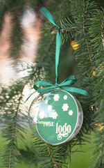 Prezenty oferta dla Firm Bombki ZAWIESZKI na choinkę Prezent Biznesowy Na Święta Bombka gwiazdeczki  z Logo Choinka z logo dla firm idealny upominek B2B1