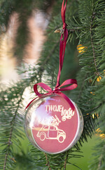 Prezenty oferta dla Firm Bombki ZAWIESZKI na choinkę Prezent Biznesowy Na Święta Bombka z samochodem z Logo Choinka z logo dla firm idealny upominek dla firm transportowych1