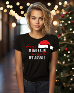 prezenty dla niej Zestawy z Koszulką  Prezent dla Niej Świąteczna Koszulka z napisem, pomysl na prezent dla mamy pod choinkę zestaw z koszulką , prezent na święta dla dziewczyny Koszulka T Shirt Damski w  Zestawie Prezentowy dla żony1