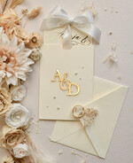 Zaproszenia ślubne z perełkami / tłoczeniem zaproszenia ślubne z perełkami w etui, minimalistyczne zaproszenie na ślub z perełki 8