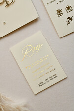 Zaproszenia ślubne z perełkami / tłoczeniem zaproszenia ślubne z perełkami w etui, minimalistyczne zaproszenie na ślub z perełki 11