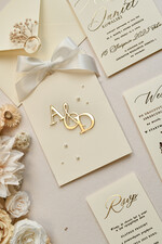 Zaproszenia ślubne z perełkami / tłoczeniem zaproszenia ślubne z perełkami w etui, minimalistyczne zaproszenie na ślub z perełki 12