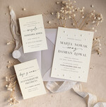 Zaproszenia ślubne z perełkami / tłoczeniem zaproszenia ślubne z perełkami, minimalistyczne zaproszenie na ślub z perełkami i kalką, rwane złocone zaproszenie na ślub cywilny perły6