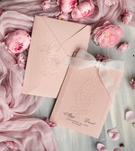 Zaproszenia ślubne z perełkami / tłoczeniem zaproszenia ślubne w kieszonce, eleganckie zaproszenia ślubne z jedwabną wstążką, tłoczone zaproszenia na ślub i wesele, tłoczone złote zaproszenie na ślub6