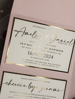 Zaproszenia ślubne z perełkami / tłoczeniem kopertowe złocone zaproszenia ślubne z perełkami, różowe peonie zaproszenie na ślub z perełkam, pudrowy róż złocone zaproszenie na ślub cywilny perły i piwonie7