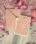 Zaproszenia ślubne z perełkami / tłoczeniem Eleganckie Zaproszenia Na Ślub, Nowoczesne Zaproszenia W Kolorze Różowym, Zaproszenia Ślubne Ze Złotymi Literami, Eleganckie Zaproszenia Ślubne z tłoczonymi kwiatami8