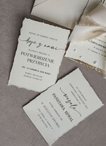 Zaproszenia ślubne z perełkami / tłoczeniem darte złocone zaproszenia ślubne z perełkami, różowe peonie zaproszenie na ślub z perełkam, rwane złocone zaproszenie na ślub cywilny perły i piwonie9