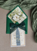 Zaproszenia ślubne z perełkami / tłoczeniem złote zaproszenia ślubne z perełkami, eleganckie zaproszenie na ślub w kalkowym etui,  złocone zaproszenie na ślub cywilny perły18