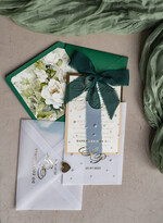 Zaproszenia ślubne z perełkami / tłoczeniem złote zaproszenia ślubne z perełkami, eleganckie zaproszenie na ślub w kalkowym etui,  złocone zaproszenie na ślub cywilny perły19